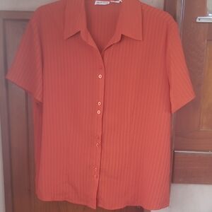 Orange Apparenza Button-Up Women's Top